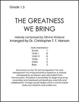 The Greatness We Bring Orchestra sheet music cover